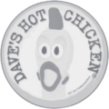 Home 8 Dave's Hot Chicken logo featuring a stylized chicken face